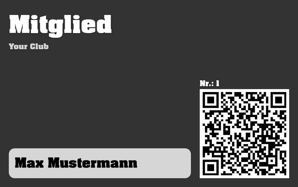 Digitaler Mitgliedsausweis mit QR-Code